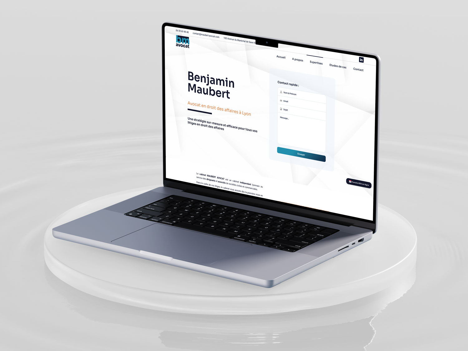 creation site web pour avocat - Benjamin Maubert